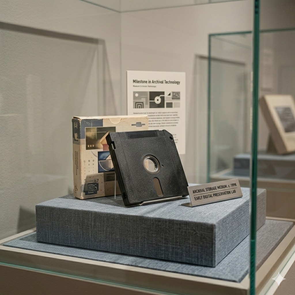 Artifact: Early archival storage disk.